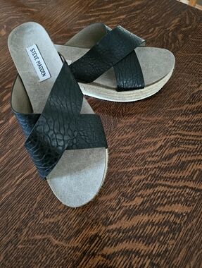 Steve Madden Cross-Strap Slide Sandals